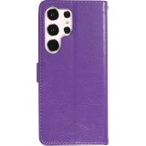 Hülle Samsung Galaxy S23 Ultra - Premium Flip Leder Tasche - Violett