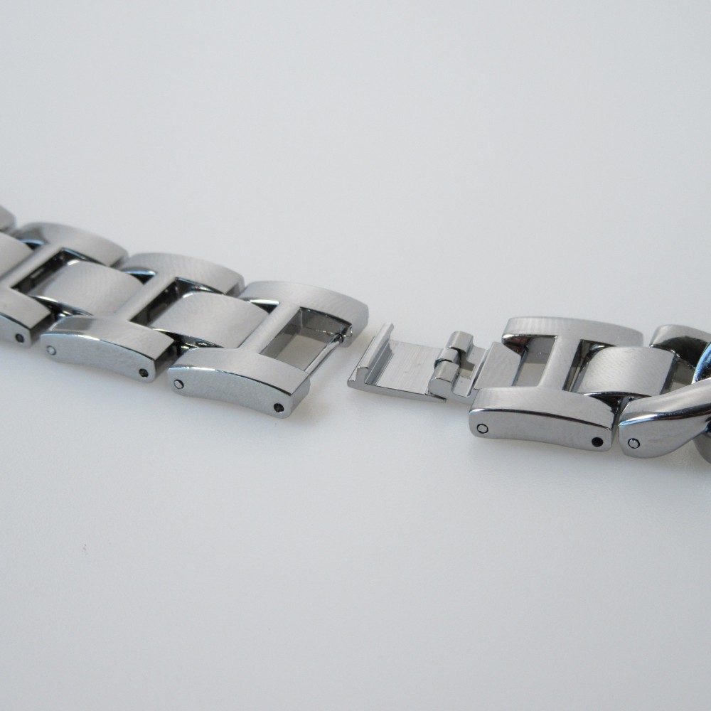 Bracelet en acier Diamond Loop avec strass luxueux à grosses boucles - Argent - Apple Watch 42 mm / 44 mm