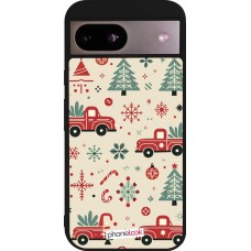 Google Pixel 8a Case Hülle - Silikon schwarz Weihnachten 2024 Lkw Tanne