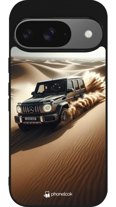 Coque Google Pixel 9 / Pixel 9 Pro - Silicone rigide noir Mercedes G Drift Desert