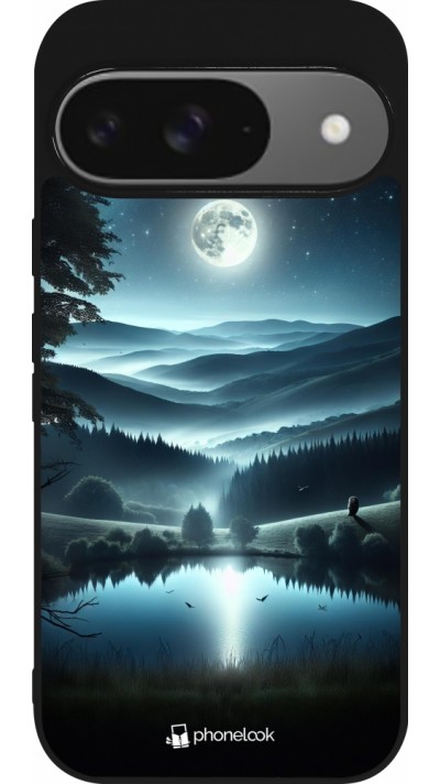 Coque Google Pixel 9 / Pixel 9 Pro - Silicone rigide noir Night Sky View