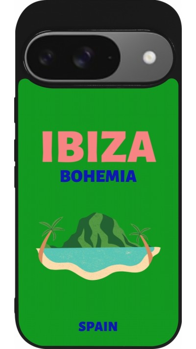 Coque Google Pixel 9 / Pixel 9 Pro - Silicone rigide noir Pop Summer Destination Ibiza