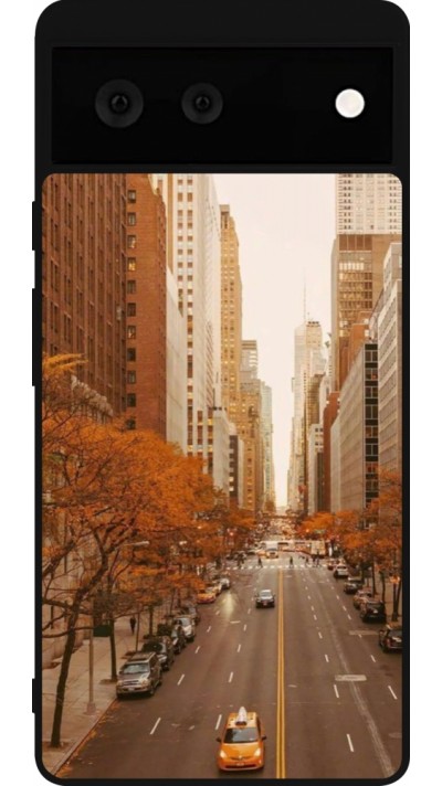 Coque Google Pixel 6 - Silicone rigide noir Autumn 2024 New York city