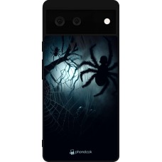 Coque Google Pixel 6 - Silicone rigide noir Halloween 2024 Dark Spider