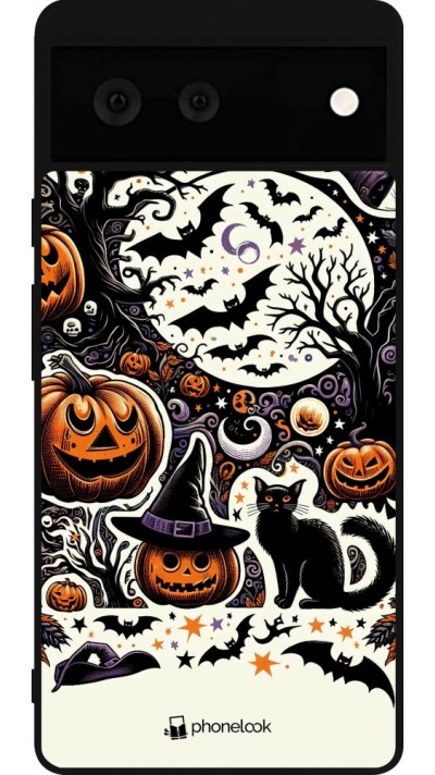 Coque Google Pixel 6 - Silicone rigide noir Halloween 2024 Haunt