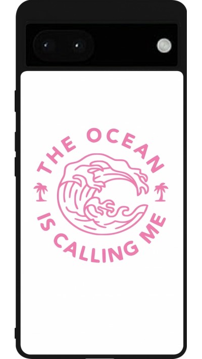 Coque Google Pixel 6a - Silicone rigide noir The Ocean is calling me