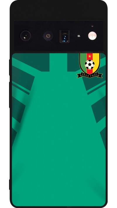 Google Pixel 6 Pro Case Hülle - Silikon schwarz Kamerun 2022 personalisierbares Fussballtrikot