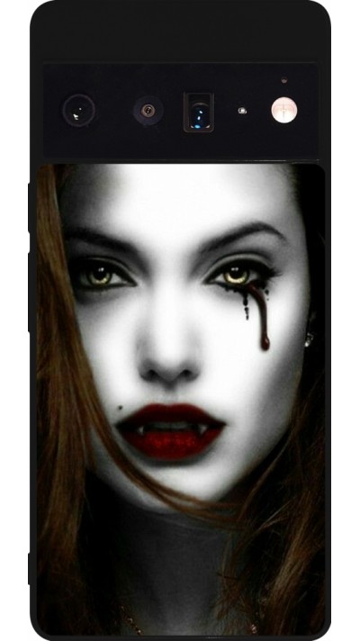 Google Pixel 6 Pro Case Hülle - Silikon schwarz Halloween 2023 gothic vampire