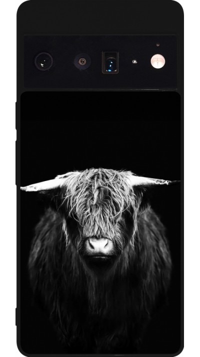 Google Pixel 6 Pro Case Hülle - Silikon schwarz Highland calf black