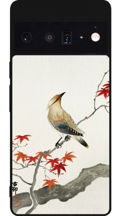 Google Pixel 6 Pro Case Hülle - Silikon schwarz Japanese Bird