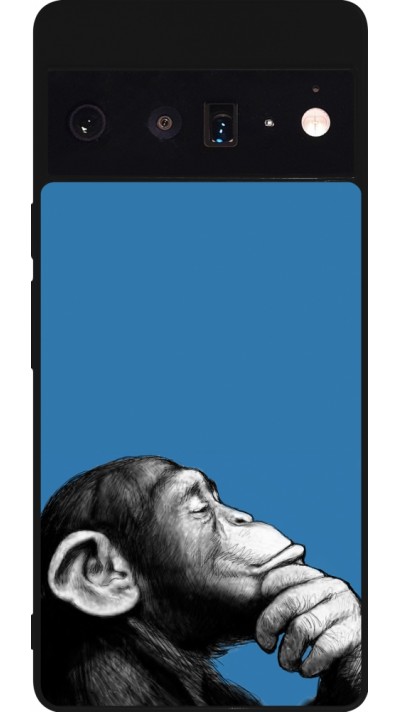 Google Pixel 6 Pro Case Hülle - Silikon schwarz Monkey Pop Art