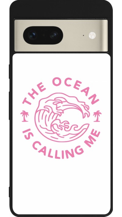 Coque Google Pixel 7 - Silicone rigide noir The Ocean is calling me