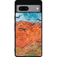 Google Pixel 7a Case Hülle - Silikon schwarz Autumn 22 Van Gogh style