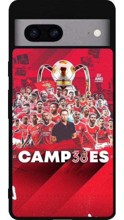 Google Pixel 7a Case Hülle - Silikon schwarz Benfica Campeoes 2023