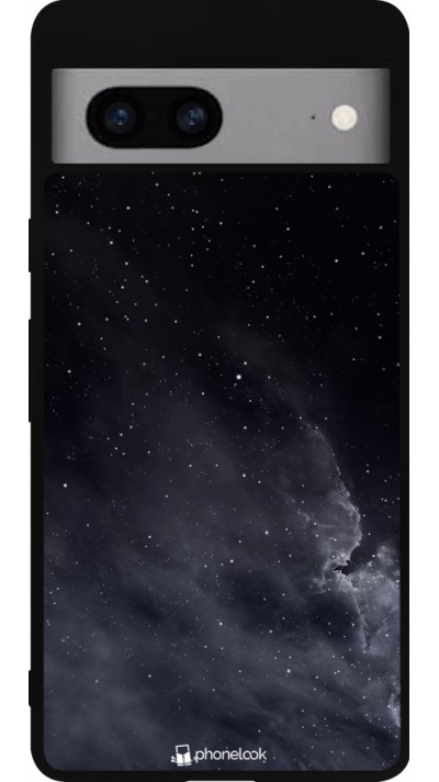 Google Pixel 7a Case Hülle - Silikon schwarz Black Sky Clouds