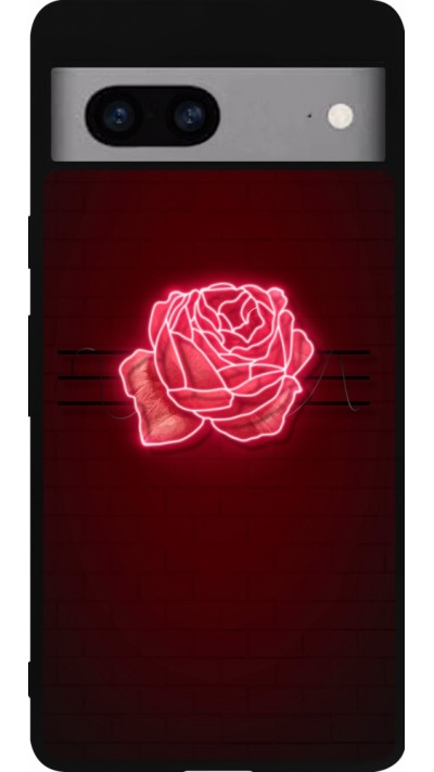 Google Pixel 7a Case Hülle - Silikon schwarz Spring 23 neon rose