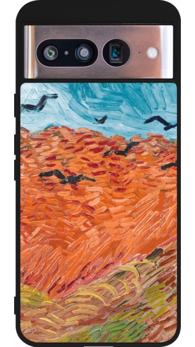 Google Pixel 8 Case Hülle - Silikon schwarz Autumn 22 Van Gogh style