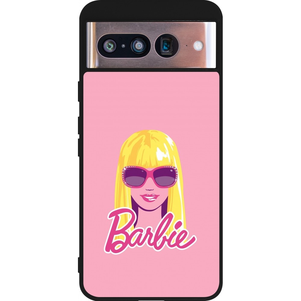 Google Pixel 8 Case Hülle - Silikon schwarz Barbie Head