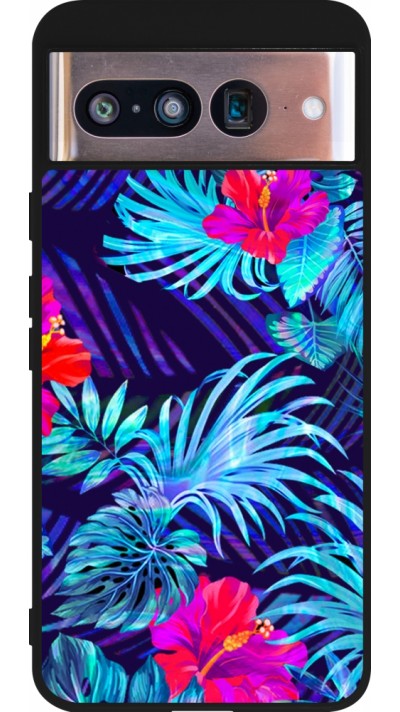 Google Pixel 8 Case Hülle - Silikon schwarz Blue Forest