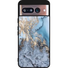 Google Pixel 8 Case Hülle - Silikon schwarz Marble 04