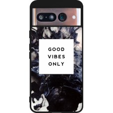 Google Pixel 8 Case Hülle - Silikon schwarz Marble Good Vibes Only