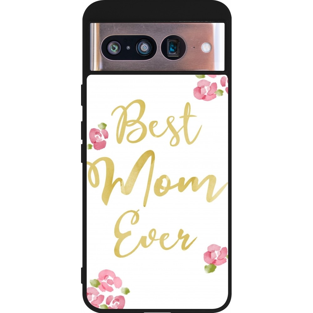 Google Pixel 8 Case Hülle - Silikon schwarz Mom 2024 best Mom ever