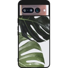 Google Pixel 8 Case Hülle - Silikon schwarz Monstera Plant