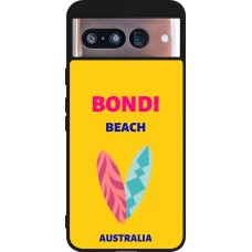 Google Pixel 8 Case Hülle - Silikon schwarz Pop Summer Destination Bondi