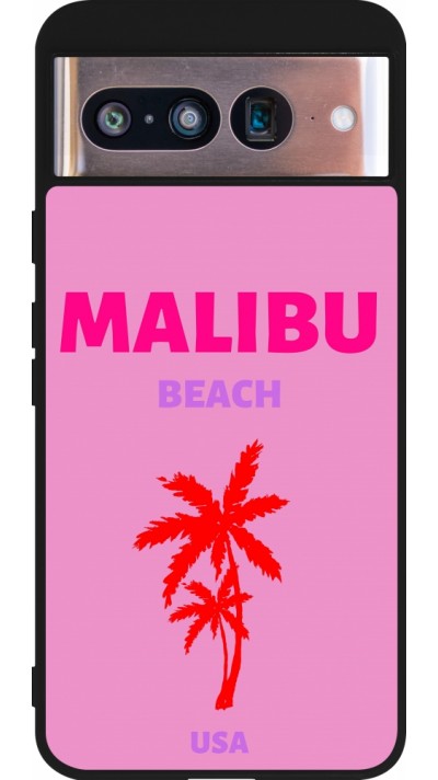 Google Pixel 8 Case Hülle - Silikon schwarz Pop Summer Destination Malibu