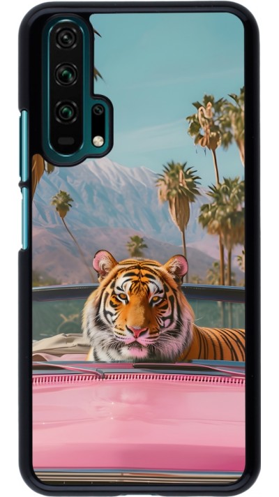 Coque Honor 20 Pro - Tigre voiture rose