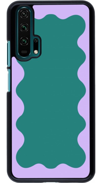 Coque Honor 20 Pro - Wavy Rectangle Green Purple