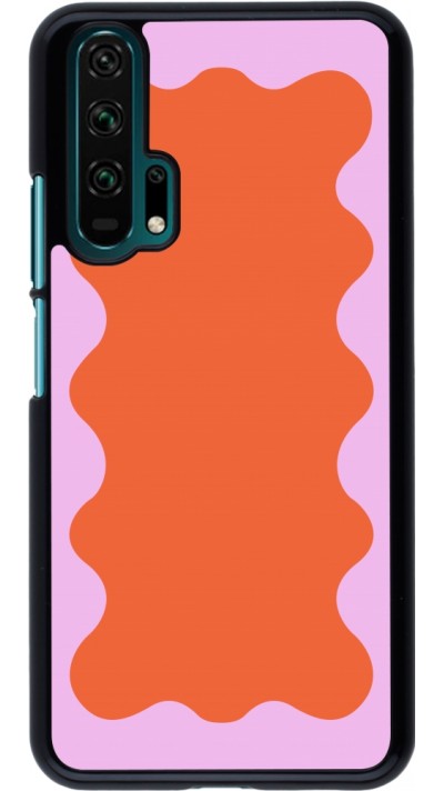 Coque Honor 20 Pro - Wavy Rectangle Orange Pink