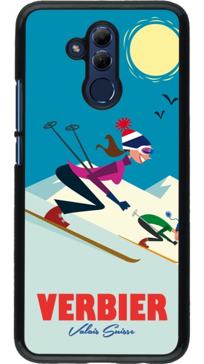 Huawei Mate 20 Lite Case Hülle - Verbier Ski Downhill