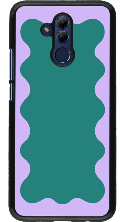 Huawei Mate 20 Lite Case Hülle - Wavy Rectangle Green Purple