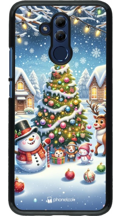 Huawei Mate 20 Lite Case Hülle - Weihnachten 2023 Schneemann und Tannenbaum