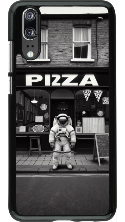 Huawei P20 Case Hülle - Astronaut vor einer Pizzeria