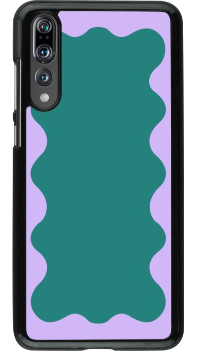 Coque Huawei P20 Pro - Wavy Rectangle Green Purple