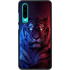 Hülle Huawei P30 - Tiger Blue Red