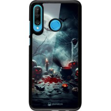 Huawei P30 Lite Case Hülle - Halloween 2024 Dunkler Mond