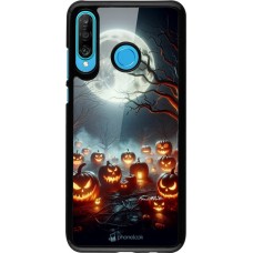 Huawei P30 Lite Case Hülle - Halloween 2024 Viele Kuerbisse