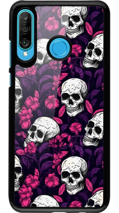 Huawei P30 Lite Case Hülle - Halloween 2024 romantic skulls