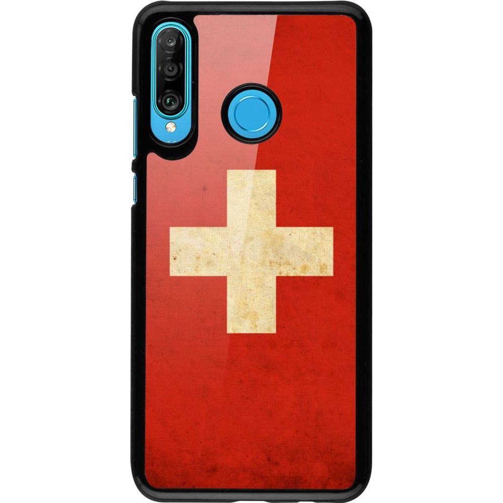 Hülle Huawei P30 Lite - Vintage Flag SWISS