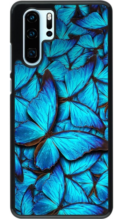 Coque Huawei P30 Pro - Papillon - Bleu