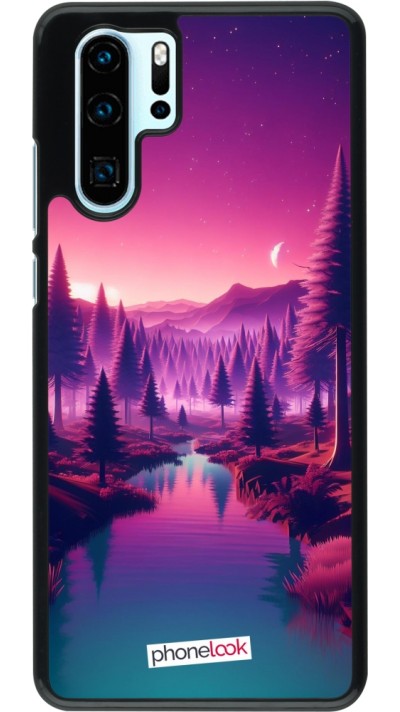 Coque Huawei P30 Pro - Paysage Violet-Rose