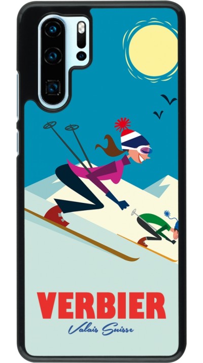 Coque Huawei P30 Pro - Verbier Ski Downhill