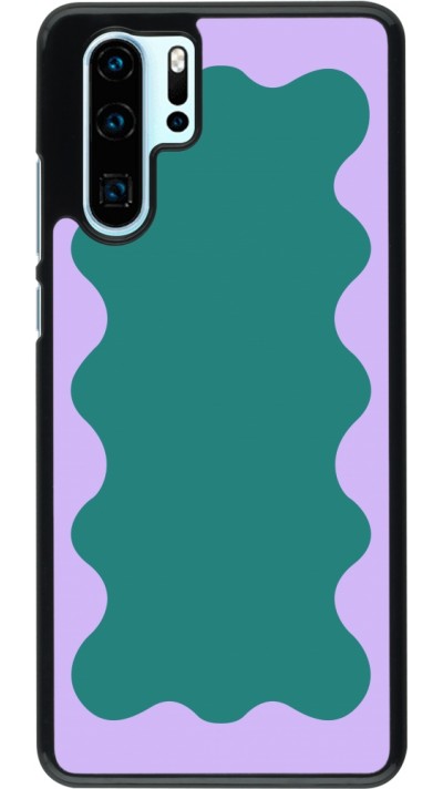 Coque Huawei P30 Pro - Wavy Rectangle Green Purple