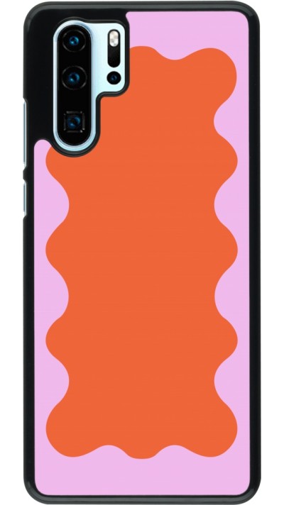 Coque Huawei P30 Pro - Wavy Rectangle Orange Pink