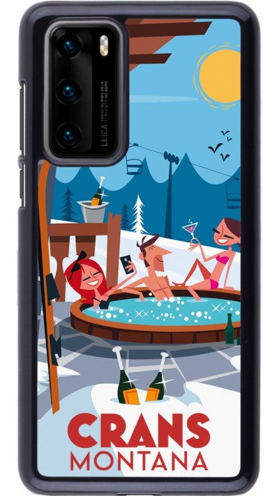 Huawei P40 Case Hülle - Crans-Montana Mountain Jacuzzi