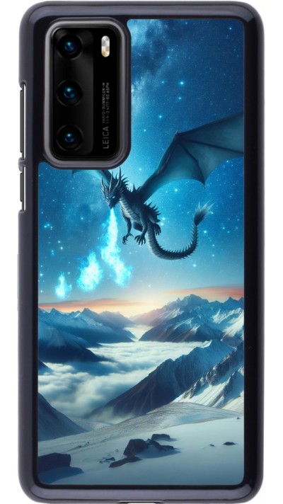 Huawei P40 Case Hülle - Drache nächtliche Berg