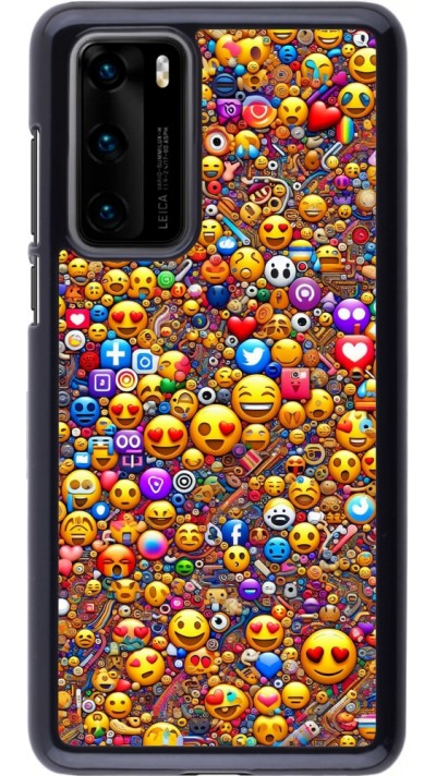 Huawei P40 Case Hülle - Emoji gemischt